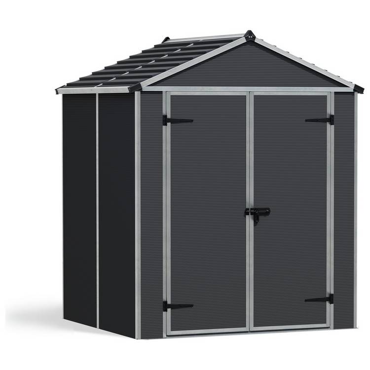 Palram  Canopia Rubicon Plastic Grey Garden Shed - 6 x 5ft 0