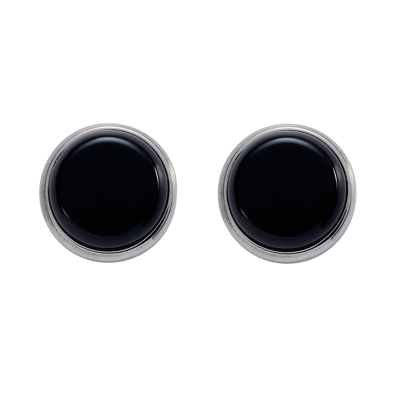 Revere Men's Stainless Steel Black Agate Stud Earrings Review