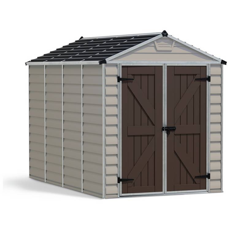Palram Canopia 2 Box Plastic Tan Garden Shed 6 x 10ft  0