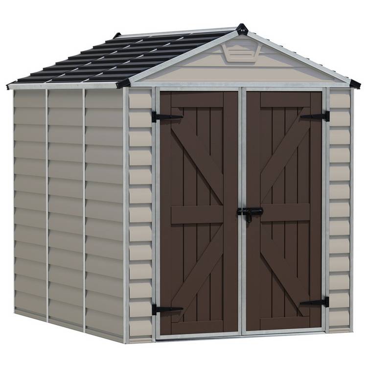 Palram Canopia Skylight Plastic Tan Garden Shed - 6 x 8ft 0