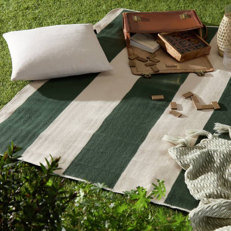 Habitat Luxe Striped Picnic Rug 0