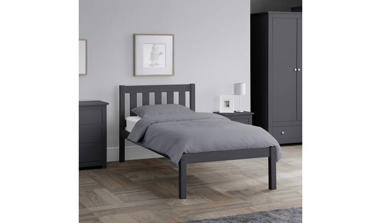 Julian Bowen Luna Single Wooden Bed Frame - Anthracite