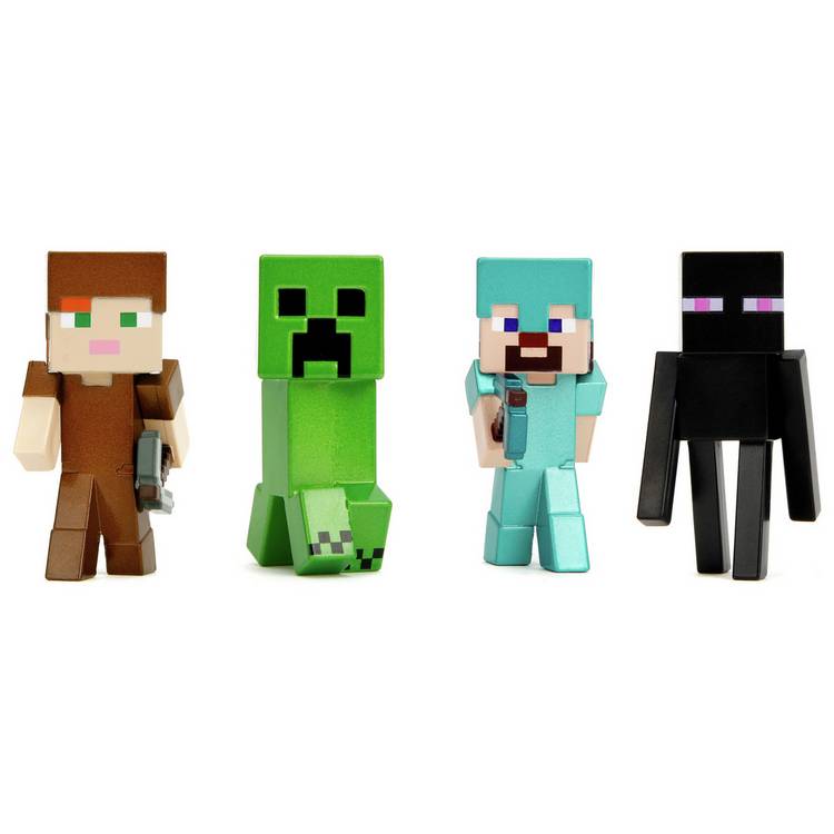 Minecraft 2.5 inches Diecast Figure-Pack of 4 0