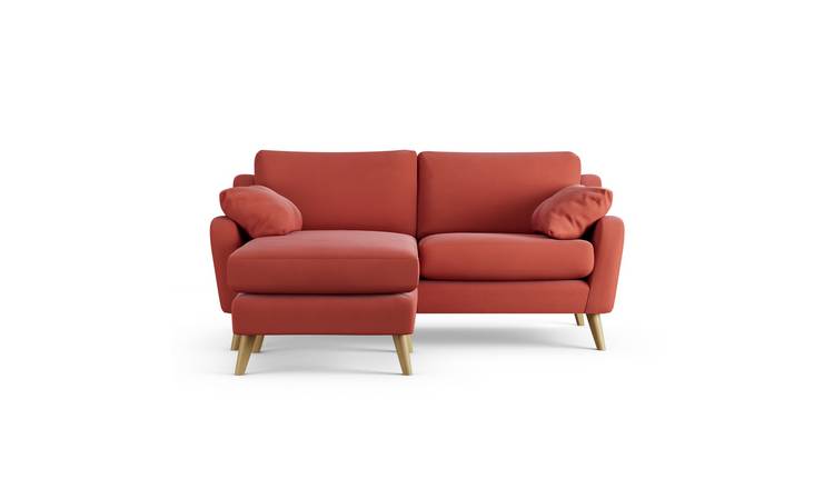 Habitat Ivor Left Hand Corner Sofa - Papaya - Ash Leg