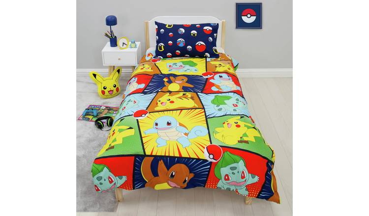Pokémon Retro Blue Kids Bedding Set - Single