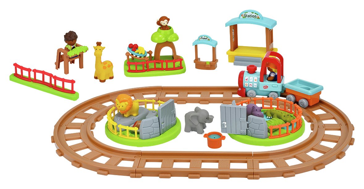 my little zoo train playset