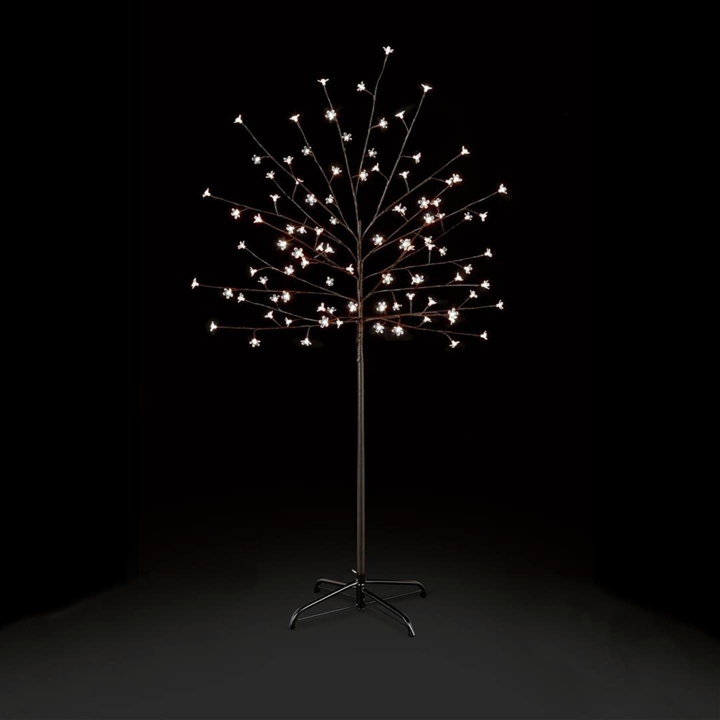 Premier Decorations 4.9ft LED Pre-lit Cherry Tree - Black