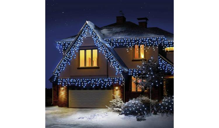 Buy Premier Decorations Blue & White LED Christmas Icicles Light ...