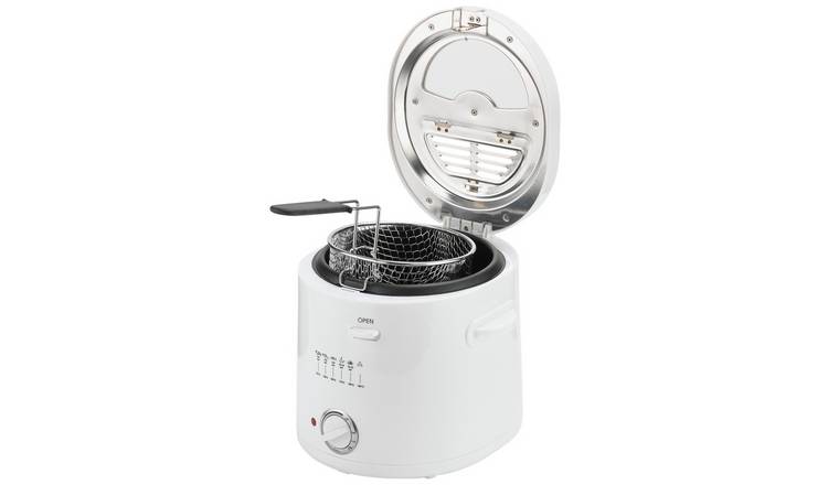 Cookworks stainless steel compact fryer deals black