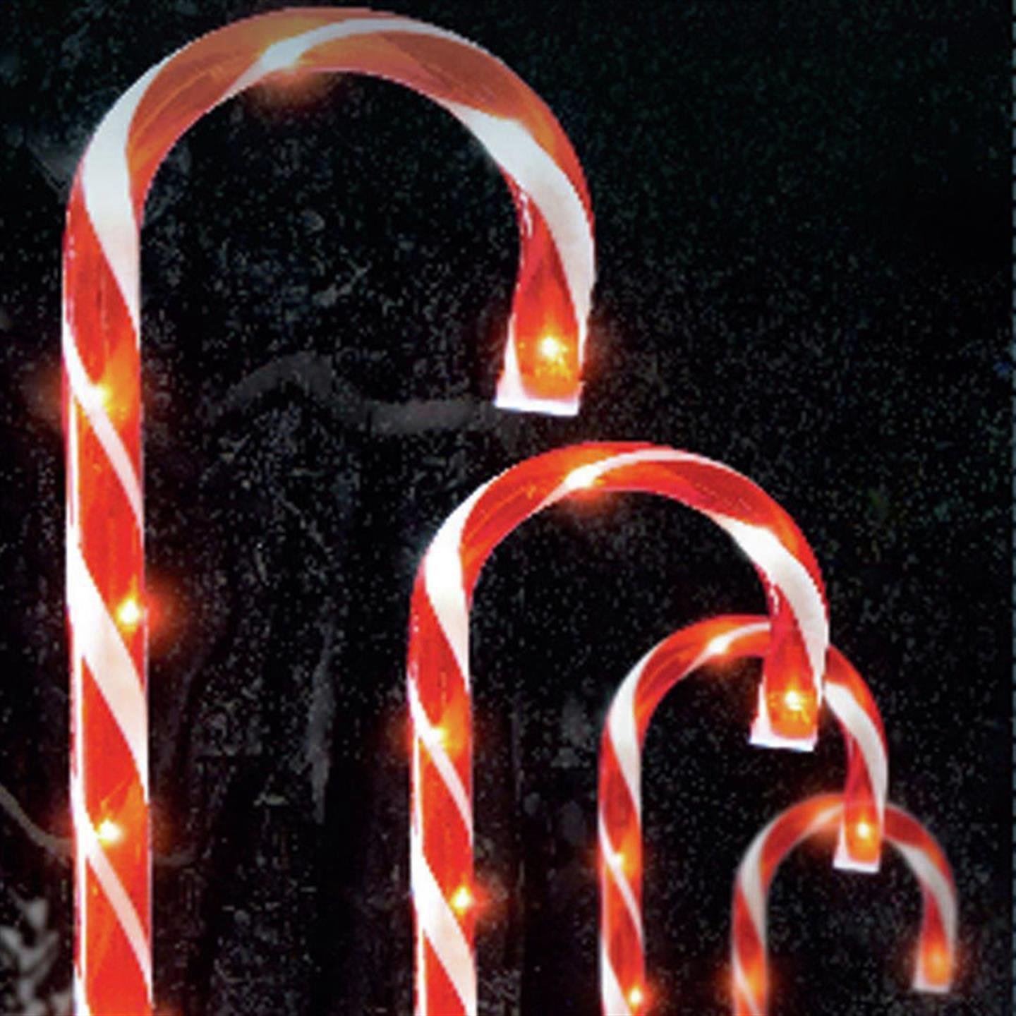 Premier Decorations Set Of 4 LED Candy Cane Path Lights Reviews