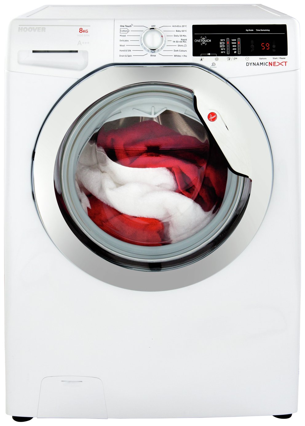 Hoover DXOA 48C3 8KG 1400 Spin Washing Machine - White