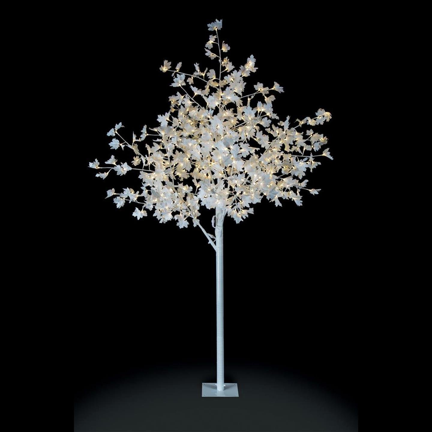 Premier Decorations 8.2ft Pre-lit LED Maple Tree - White