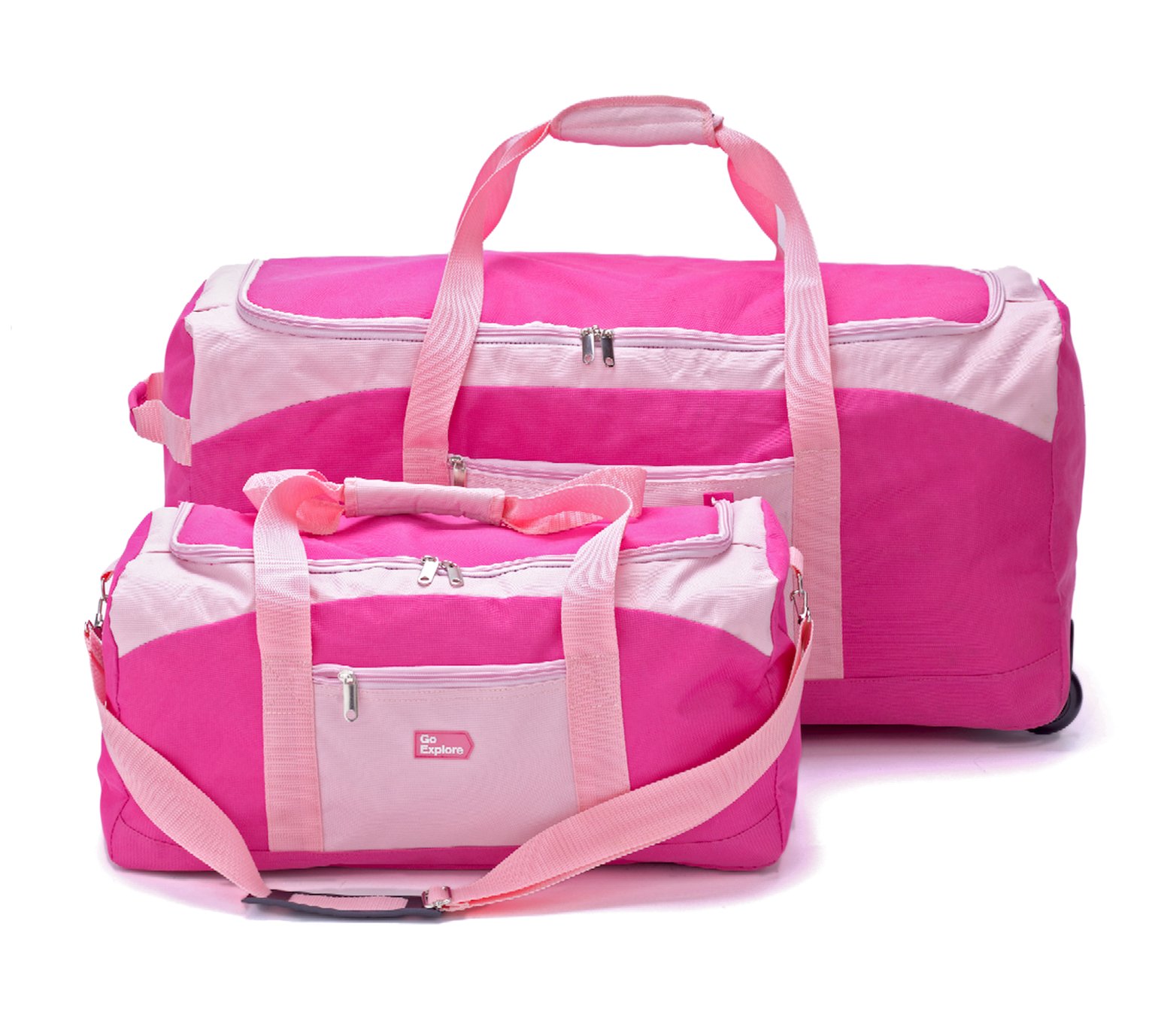 Go Explore Extra Large Pink Wheeled Holdall and Holdall Set Review