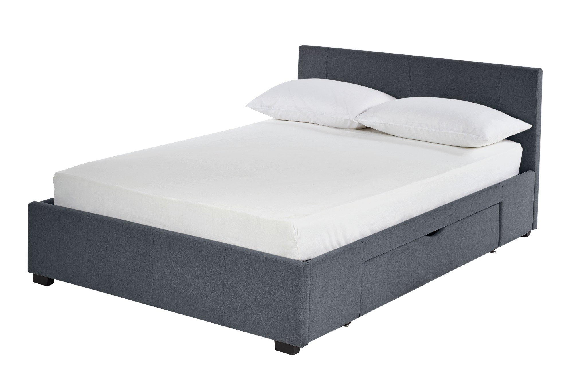 Argos Home Heathdon Grey Fabric 2 Drawer Double Bed Frame at Argos Reviews