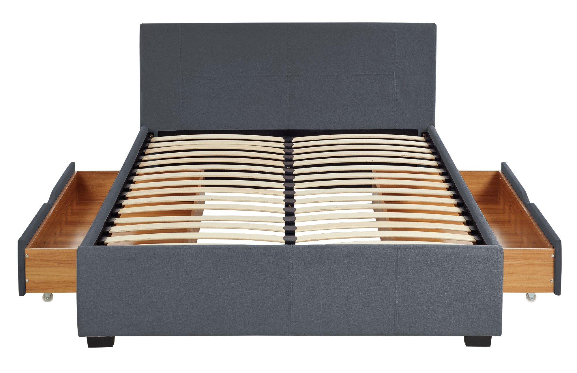 Hygena Heathdon Grey Fabric 2 Drawer Double Bed Frame at Argos Reviews