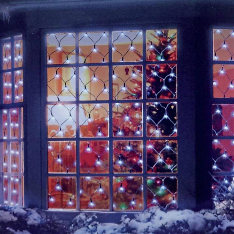 Premier Decorations White 360 Net Christmas Window Lights 0