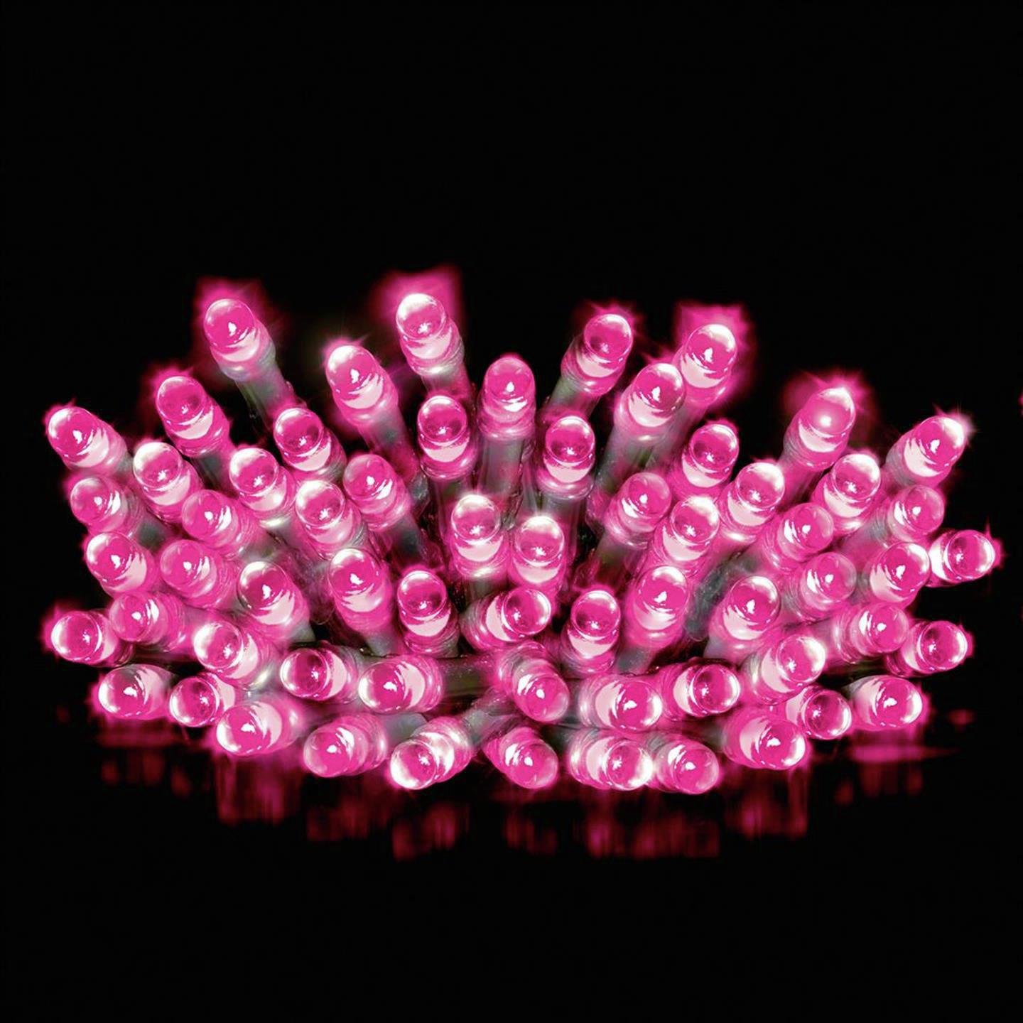 Premier Decorations 10m 200 LED Multi Function Lights - Pink