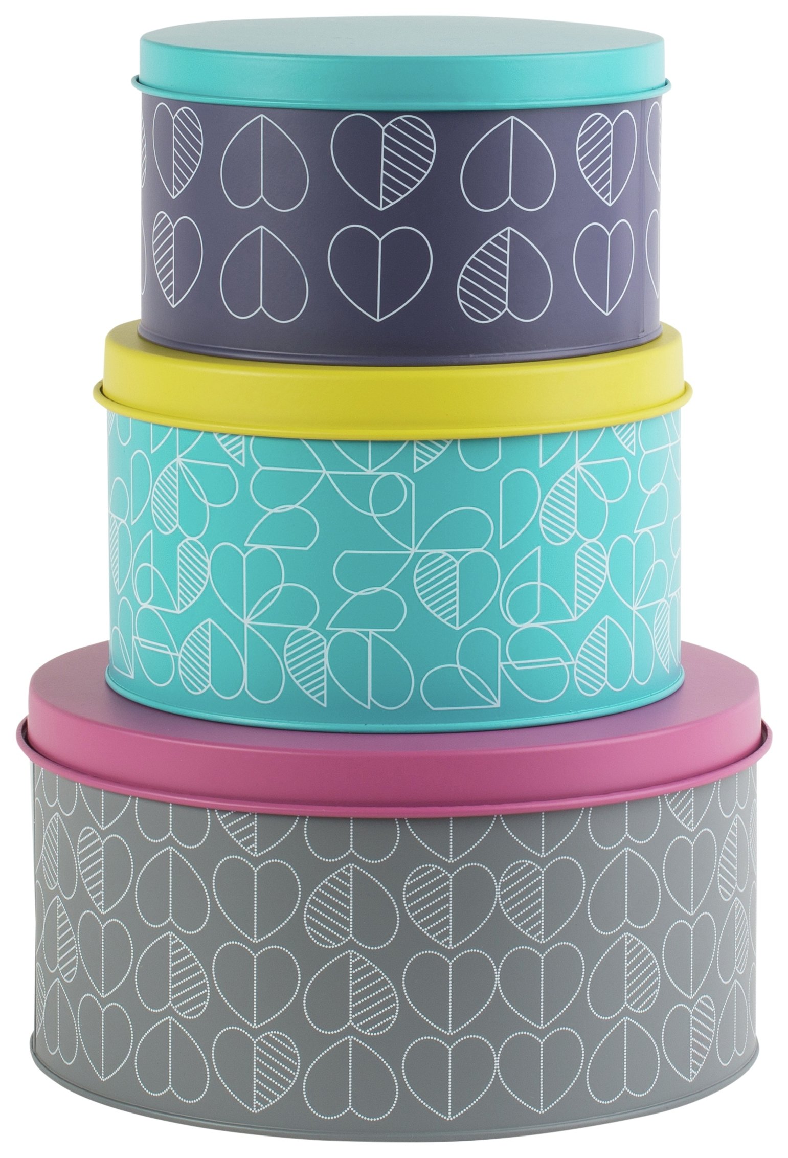 Beau and Elliot Linear Set of 3 Nesting Storage Tins