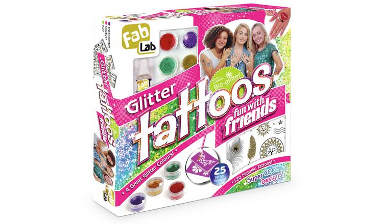 FabLab Glitter Tattoos Fun with Friends Kit for Kids