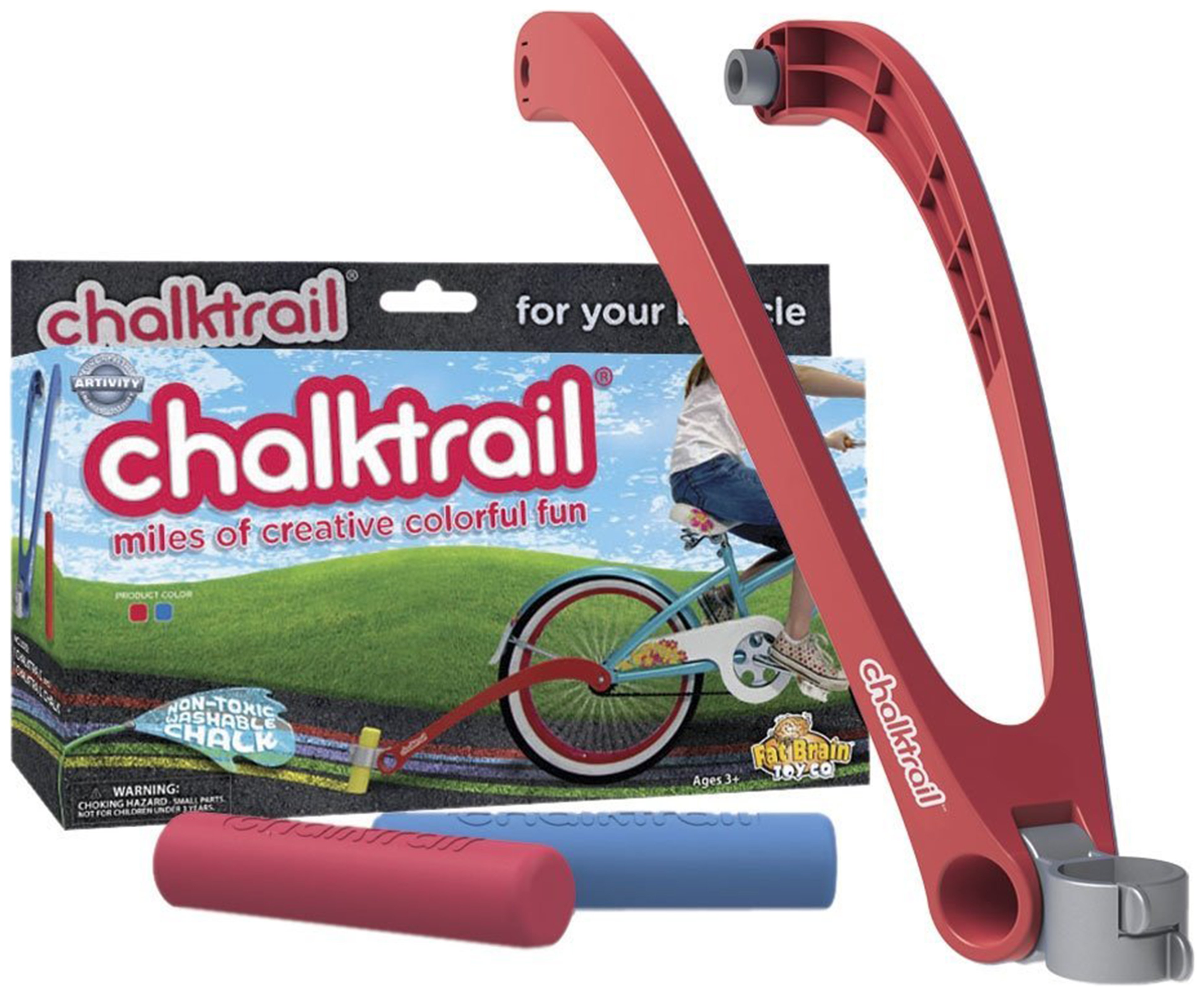 Fat Brain Toys Chalktrail for Bikes - Red