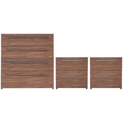 Buy Argos Home Atlas 2 Bedsides 4 Drawer Set Walnut Effect Bedroom Furniture Sets Argos