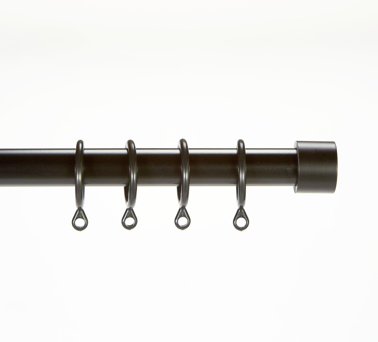 Argos Home Ext Metal Stopper Curtain Pole - Black Nickel