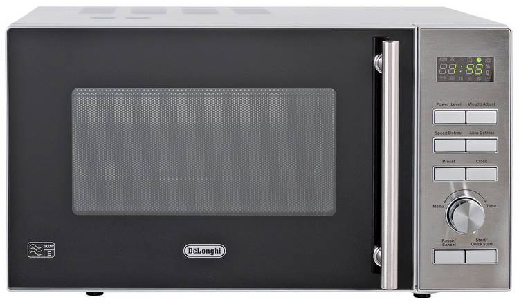 De'Longhi 900W Standard Microwave P90D - Stainless Steel