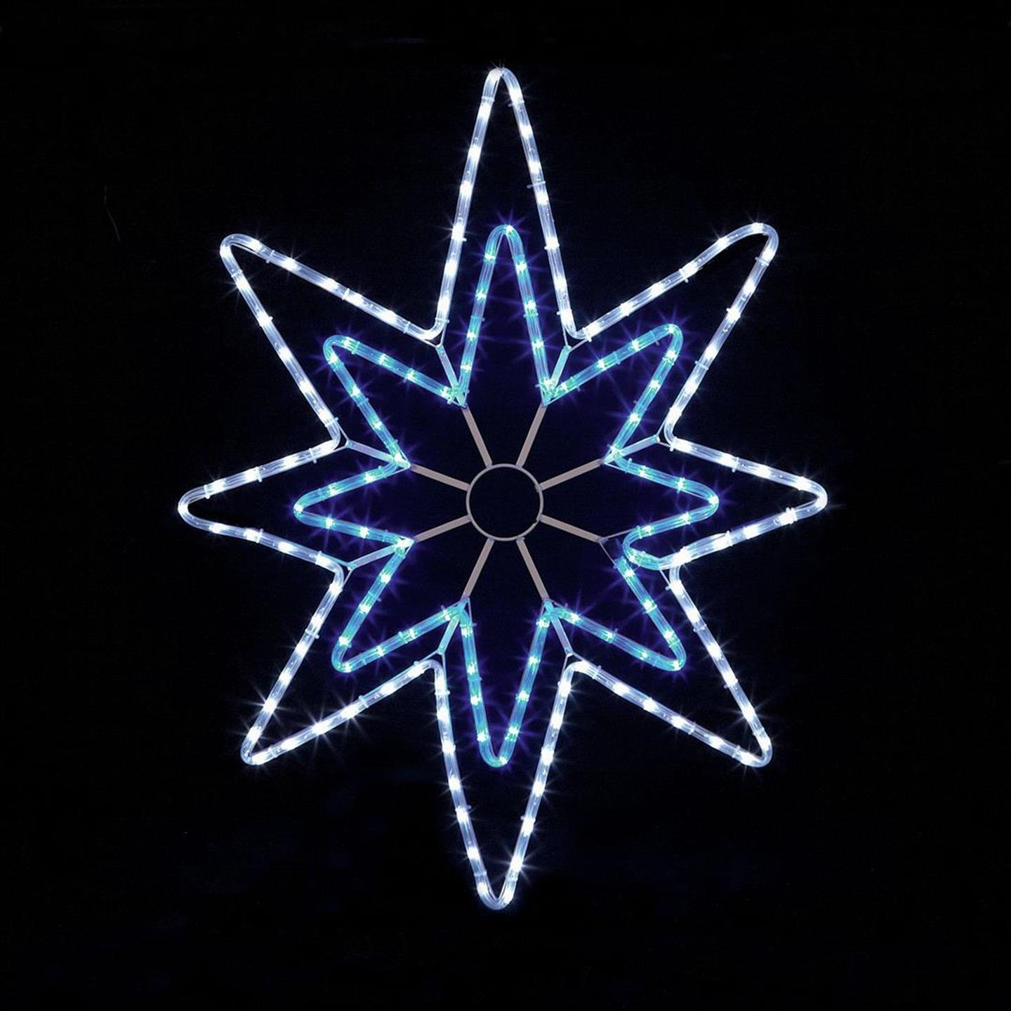 Premier Decorations 95cm LED Star Rope Light - Blue & White