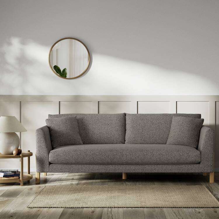 Habitat Aston Fabric 4 Seater Sofa - Charcoal - Ash Leg 0