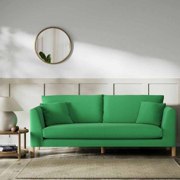 Habitat Aston Fabric 3 Seater Sofa - Emerald Green - Ash Leg 0