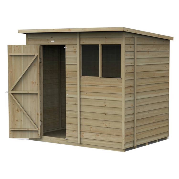 Forest 4Life Overlap 2 Windows Pent Shed - 7 x 5ft 0