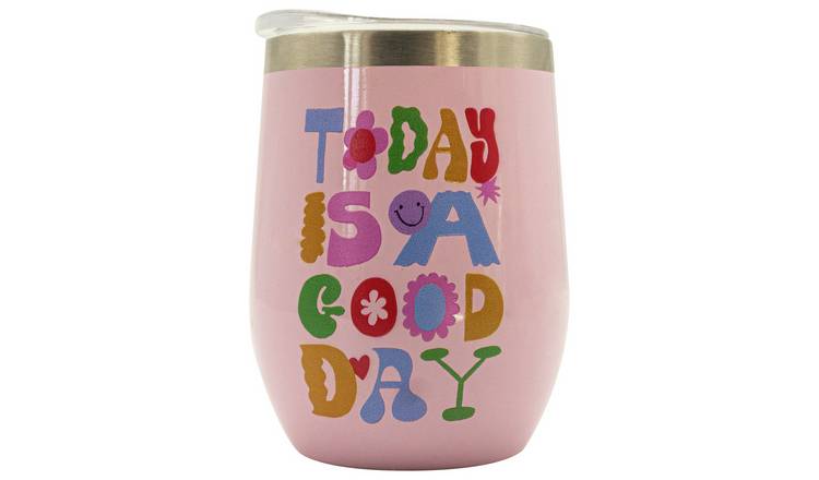 Eleanor Bowmer Sweet Slogan Pink Travel Coffee Cup - 340ml