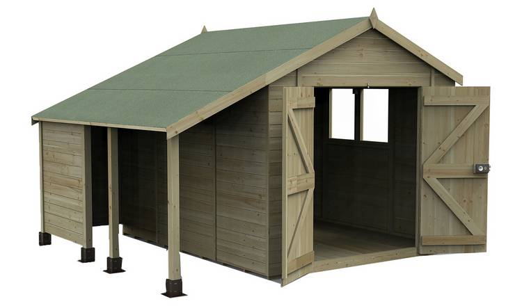 Forest Timberdale 2 Windows Apex Shed - 10 x 8ft