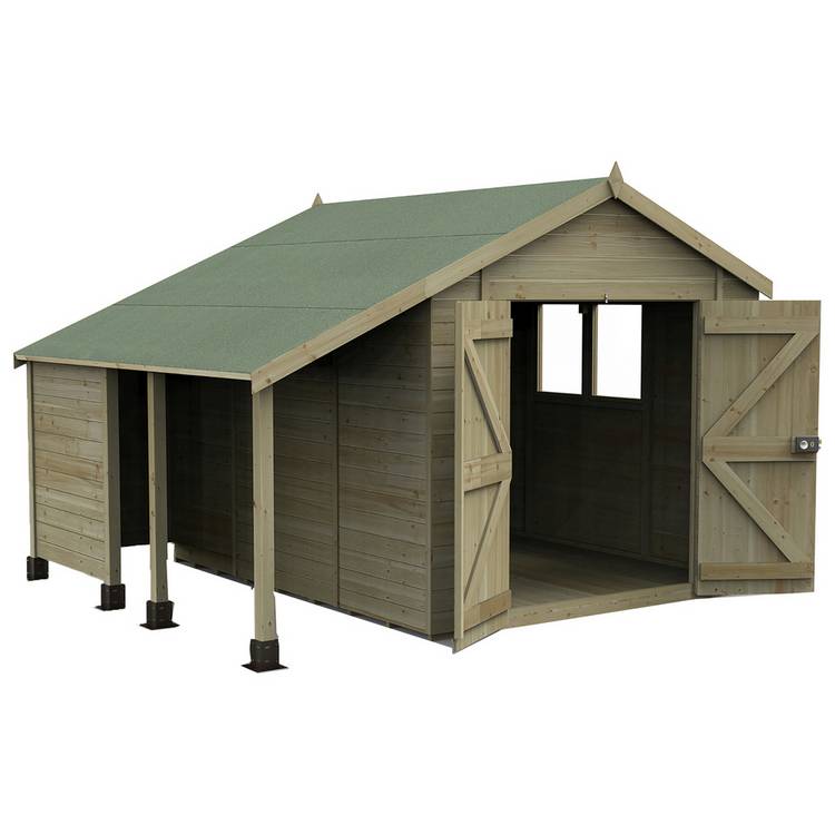 Forest Timberdale 2 Windows Apex Shed - 10 x 8ft 0