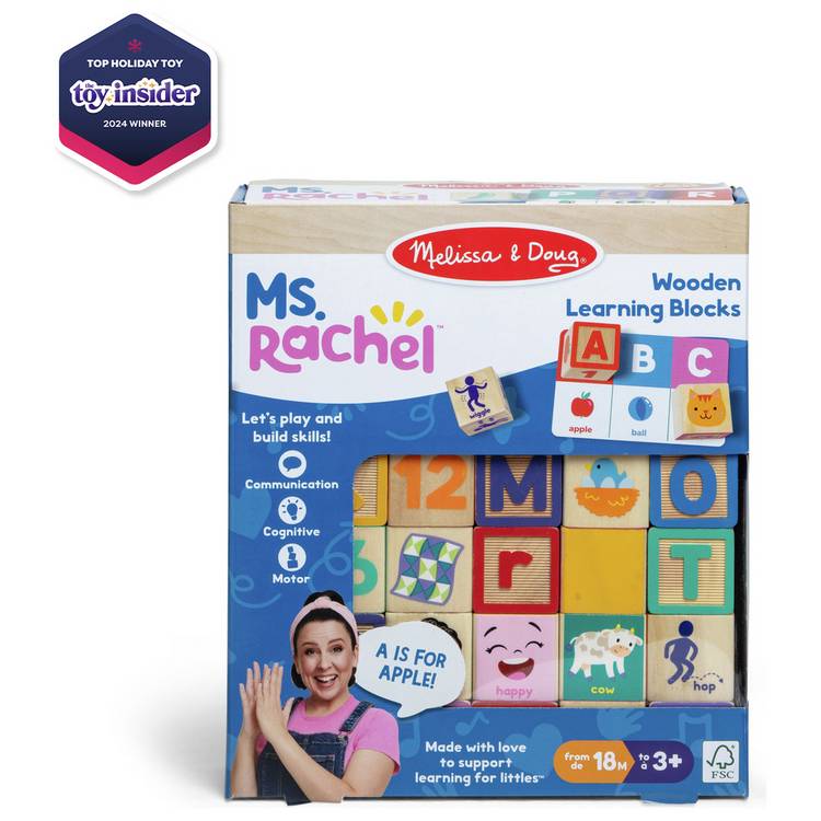 Ms.Rachel Melissa & Doug Wooden Learning Blocks 0