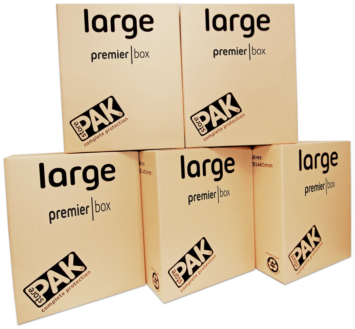 StorePAK Heavy Duty Large Cardboard Boxes - Set of 5