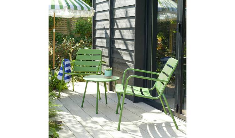 Habitat Annika 2 Seater Metal Garden Bistro Set - Green