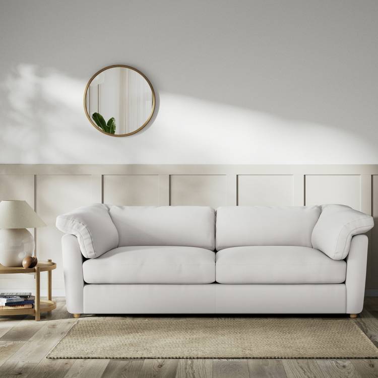 Habitat Wynn Fabric 4 Seater Sofa - Natural - Ash Leg 0