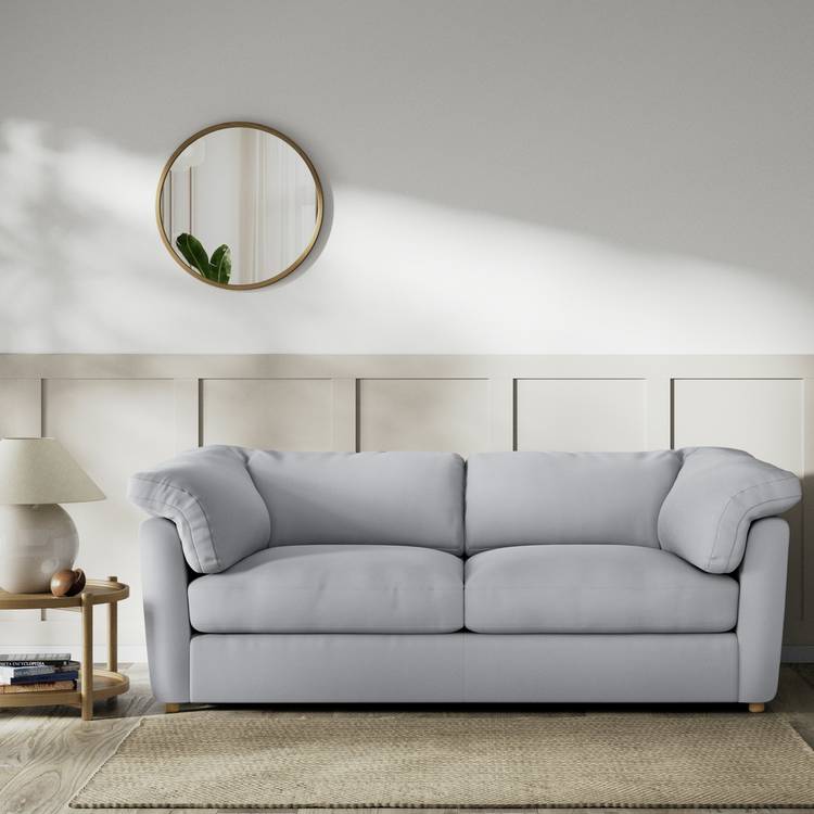 Habitat Wynn Fabric 3 Seater Sofa - Grey - Ash Leg 0