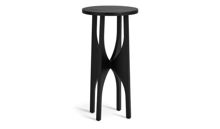 Habitat Mid Century Pedestal Side Table - Black