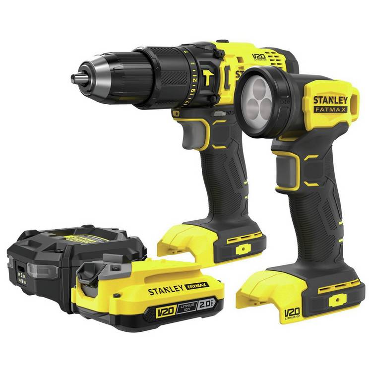 Stanley Fatmax 18V Hammer Drill With Torch Set 0