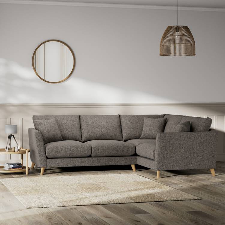 Habitat Lomond Right Hand Corner Sofa - Charcoal - Ash Leg 0