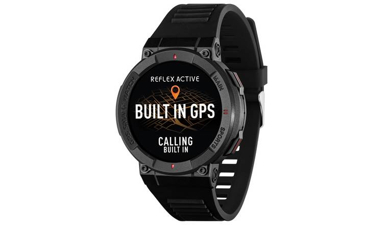 Reflex Active Built-In GPS Black Calling Smart Watch