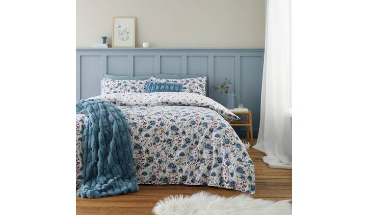 Bianca Brushed Cotton Ophelia Floral Bedding Set - Double