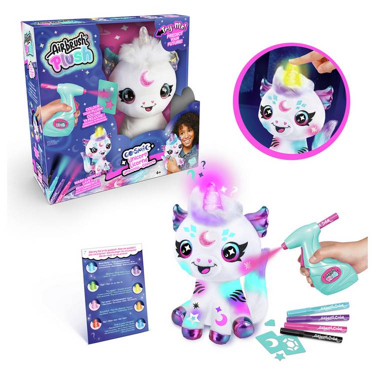 Airbrush Light Up Cosmic Cutie Unicorn Plush 0