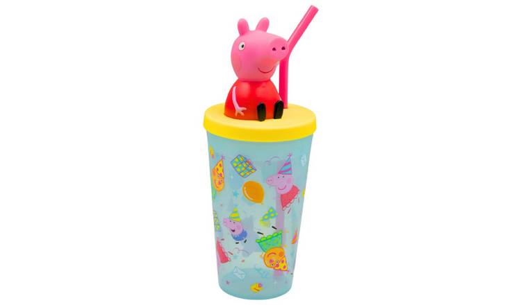 Hox Peppa Pig 3D Peppa Blue Travel Tumbler - 450ml