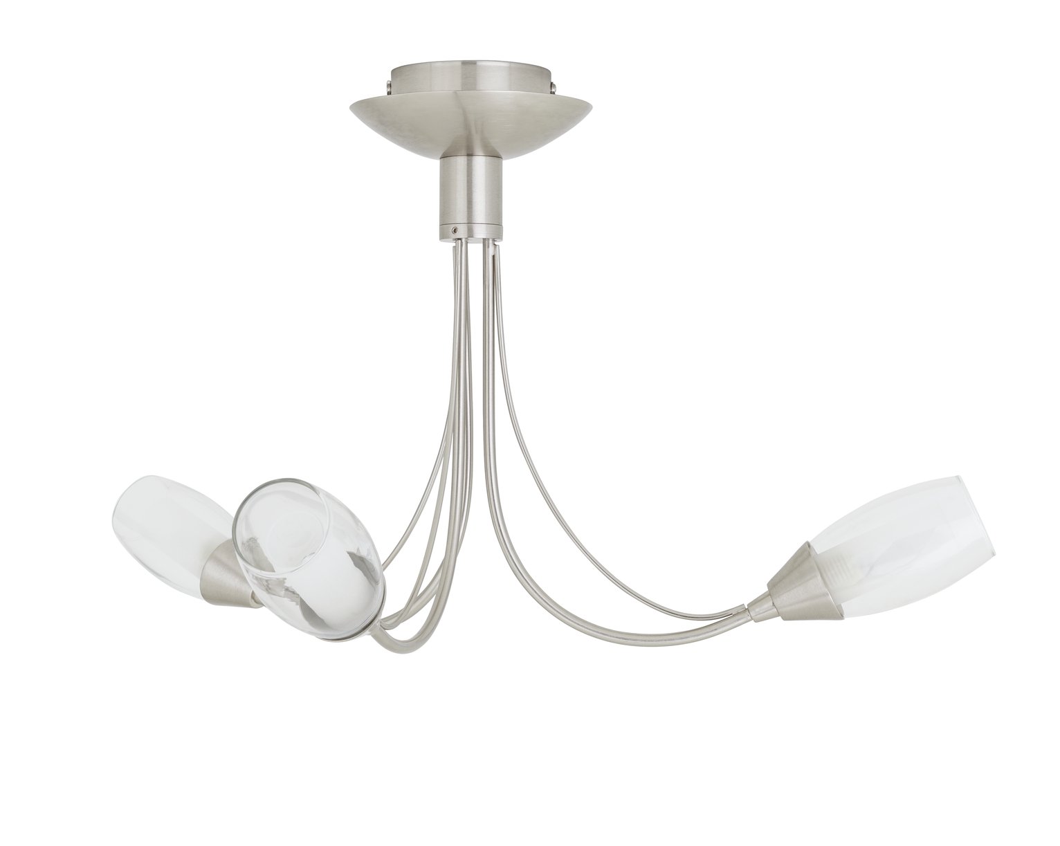 Argos Home Frosted Tulip Glass 3 Light Ceiling Light- Chrome Review