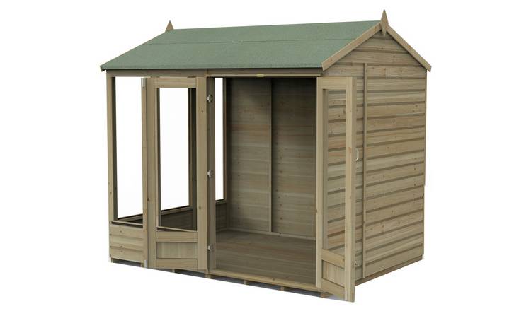 Forest Beckwood Shiplap Reverse Apex Summerhouse - 8 x 6ft