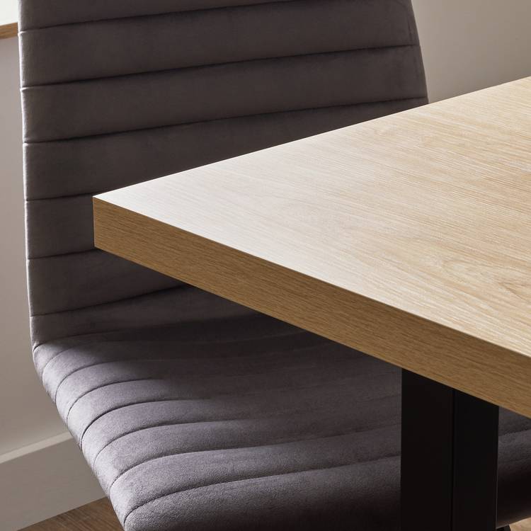 Argos Home Zayn Birch Dining Table & 6 Charcoal Chairs 0