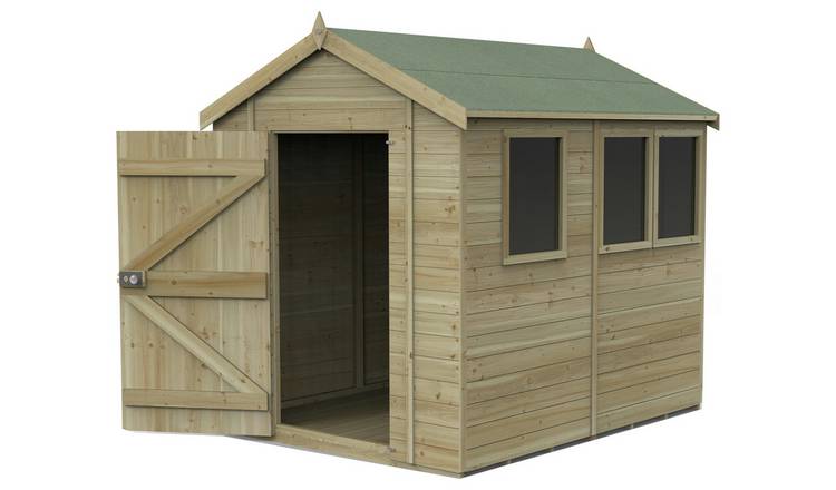 Forest Timberdale 3 Windows Apex Shed - 8 x 6ft